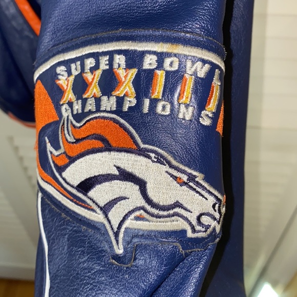 Men’s Vintage Leather Denver Broncos Coat…🏈 - Picture 7 of 13